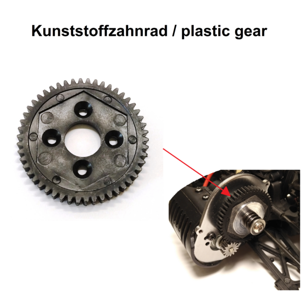 Kunststoffzahnrad (1Stk) für Rutschkupplung/Slipper Clutch - Reely Lizard / Reely Buggy Buzz / T2M RC / BSD Racing / RedCat