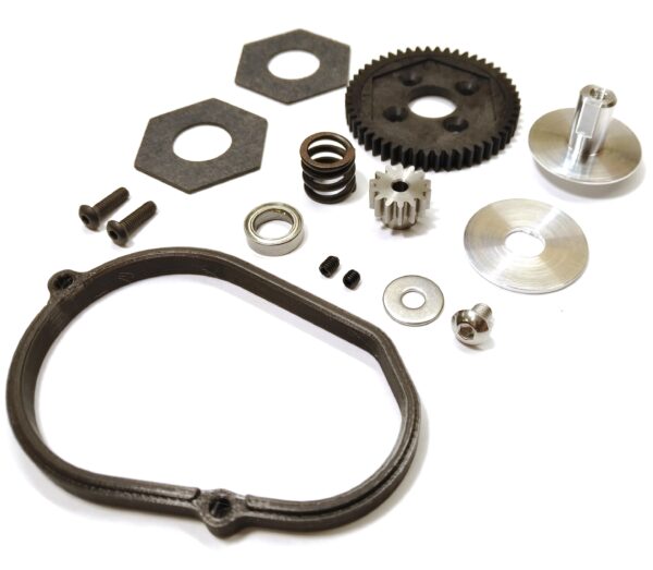 Reely Lizard / Reely Buggy Buzz / BSD Racing / RedCat - Original Getriebe + Rutschkupplung/Slipper Clutch mit Stahlritzel – Bild 6